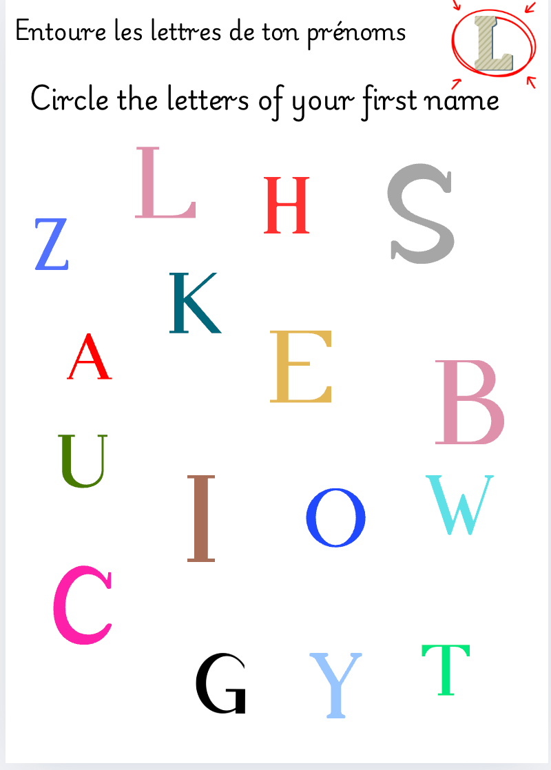 Livret Anglais- Alphabet