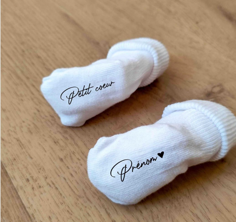 Chaussettes bébé-modèle Petit coeur 🧦