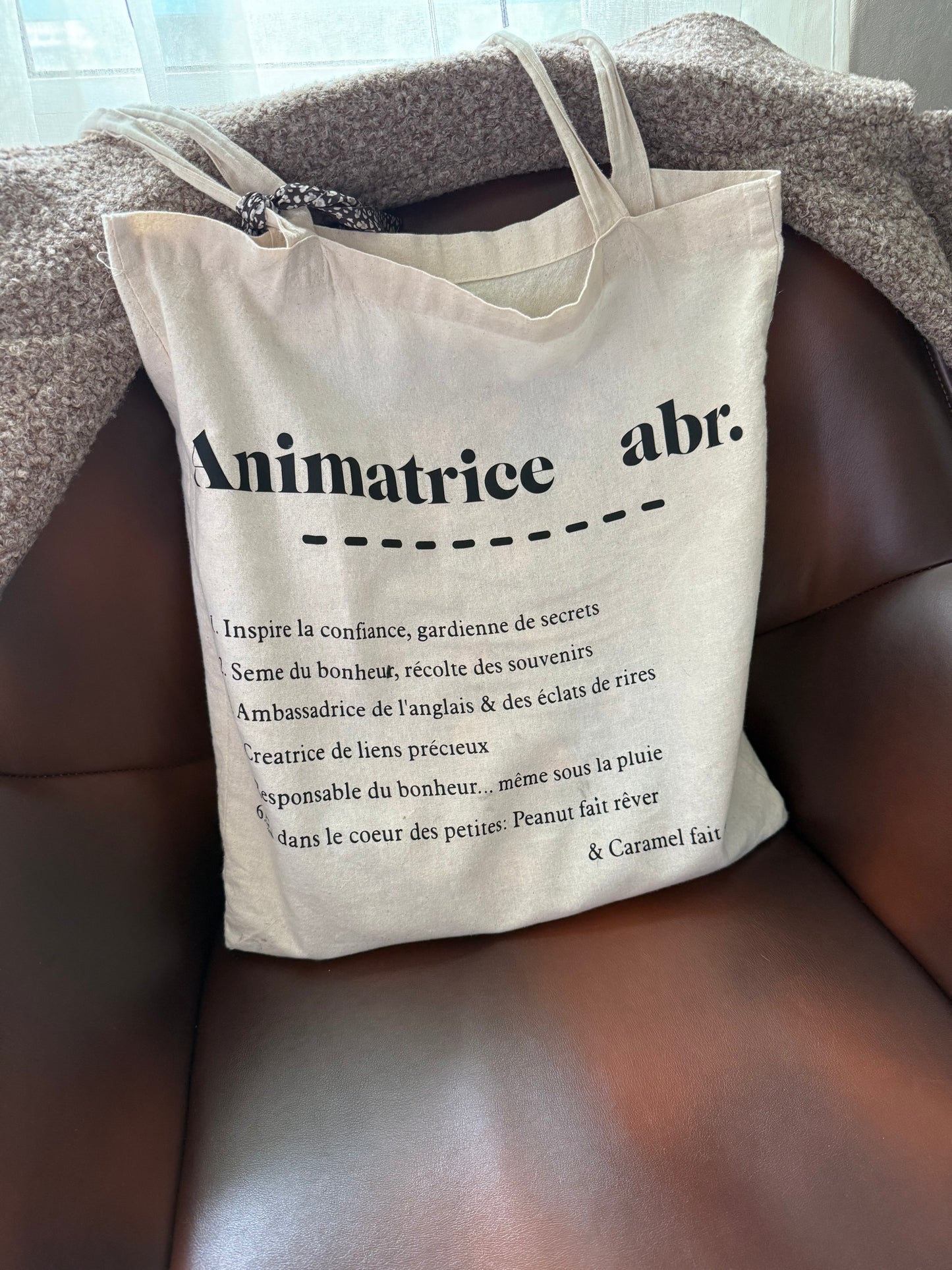 Tote bag- Animatrice 🧑🧑🧒