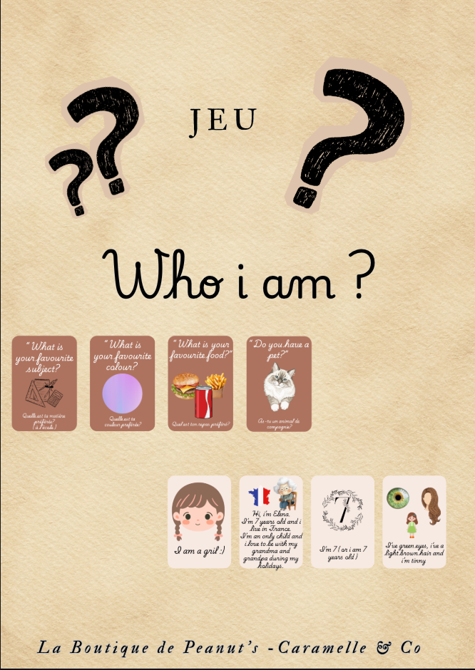 Memory de présentation : « Who I am? »